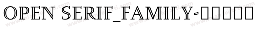 Open Serif_Family字体转换